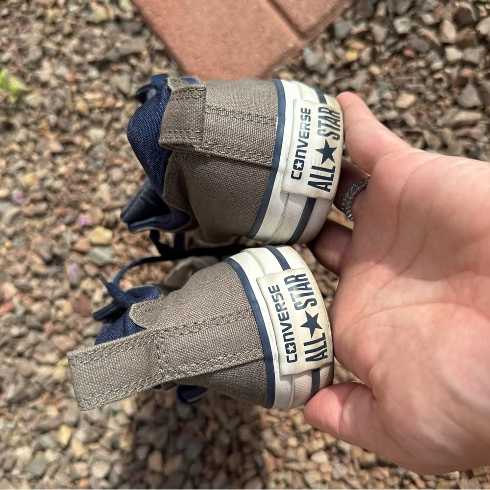 Converse Men's Navy and Gray Sneakers - Picture 5 of 5